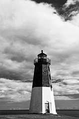 Point Judith Lighthouse Tower -BW